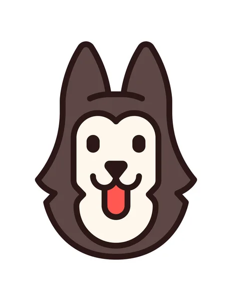 Niedlich Cartoon Hund Icon Vektor Illustration Grafik Design — Stockvektor