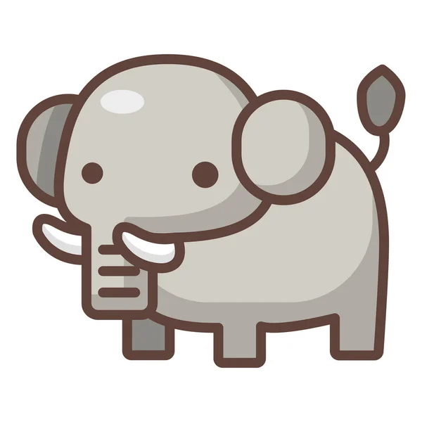 Смешной Вектор Карикатуры Слона — стоковый вектор