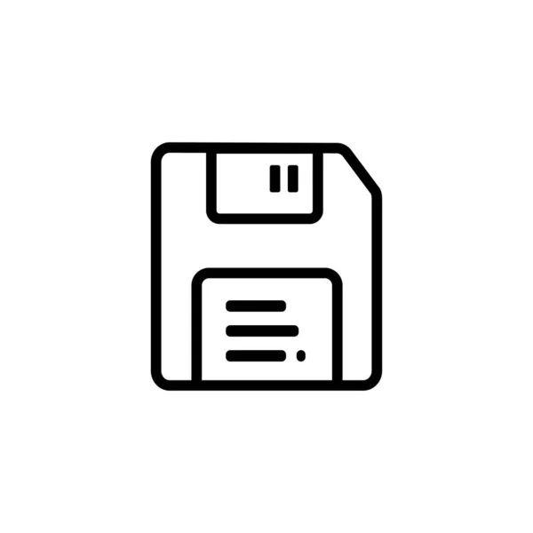 Ikon Disket Floppy Ilustrasi Sederhana Dari Disket Vektor Ikon Untuk - Stok Vektor