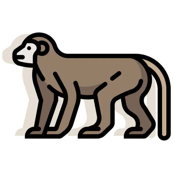 Affe Symbol Vektor Illustration — Stockvektor