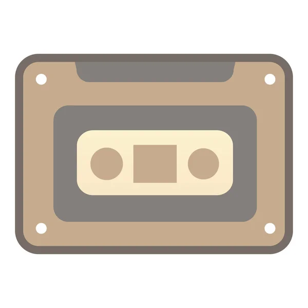 Icono Cinta Casete Ilustración Simple Iconos Vectores Música Audio Para — Vector de stock