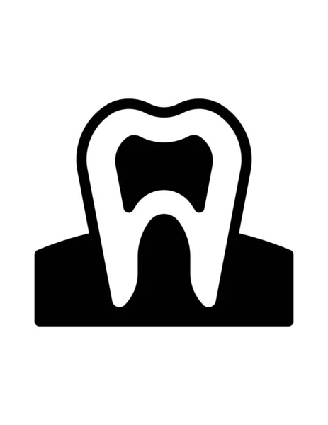 Ilustracja Wektor Ikony Zęba — Wektor stockowy