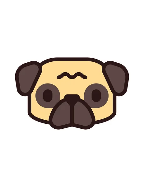 Lindo Perro Dibujos Animados Icono Vector Ilustración Diseño Gráfico — Vector de stock