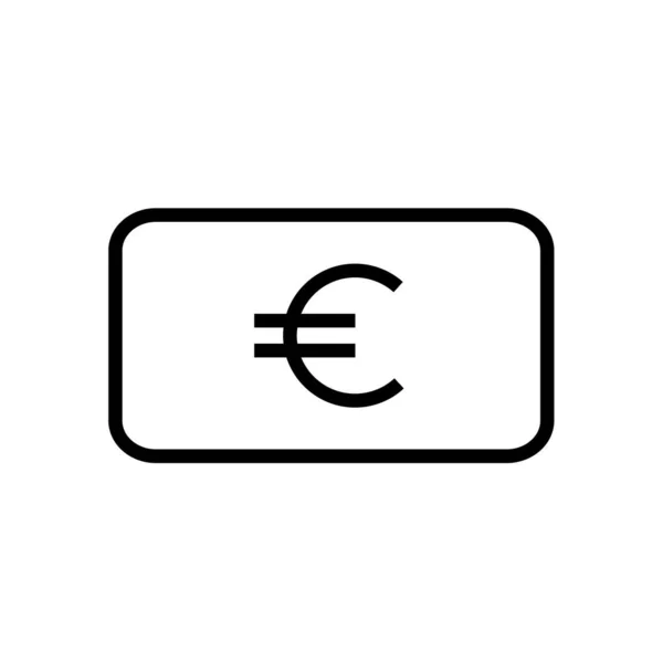 Euro Sign Icon Vector Illustration — Stock Vector