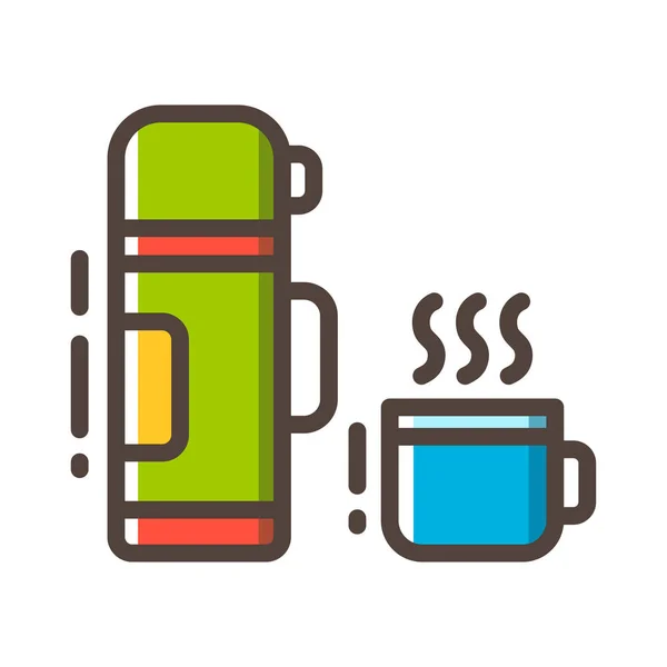 Taza Café Icono Vector Ilustración — Vector de stock