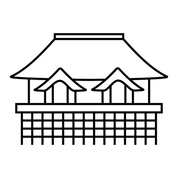 Vector Silhouette House Icon — Stock Vector