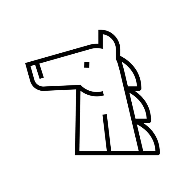 Cavalo Ícone Vetor Ilustração — Vetor de Stock