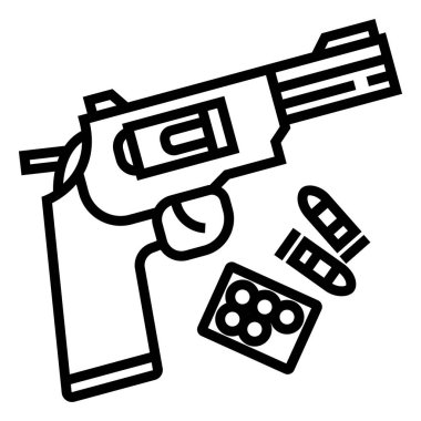 Modern b 'nin vektör illüstrasyonu simge tabancasından yoksun