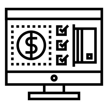 Web tasarımı ve geliştirme çizgisi vektör simgesi