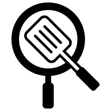 Spatula ve uçan tavanın vektör çizimi