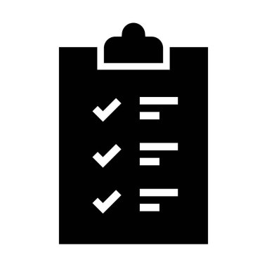 Kontrol listesi simgesi vektör illüstrasyonu