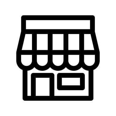 dükkan vektör satırı simgesi