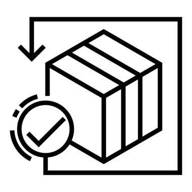 Paket teslimatının vektör illüstrasyonu