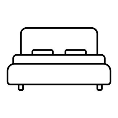 yatak ikonu vektör illüstrasyonu 