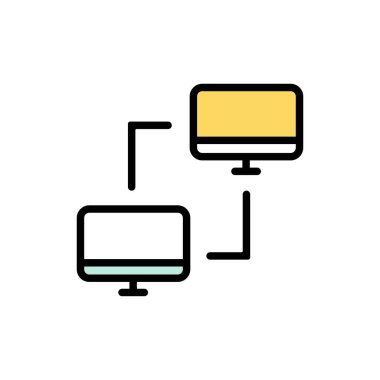 Bilgisayar simgesi, vektör illüstrasyonu. düz tasarım biçimi