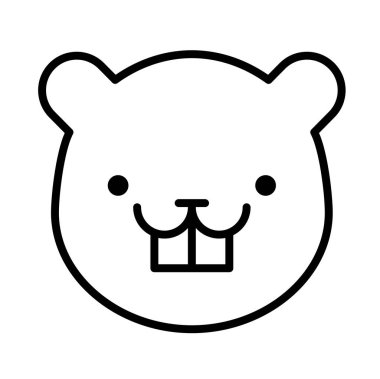 şirin oyuncak ayı ikonu vektör çizimi grafik tasarımı