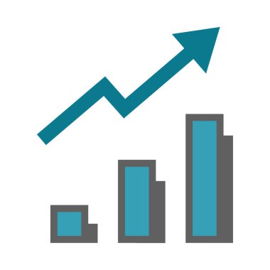 grafik çizelgesi simgesi, vektör illüstrasyonu