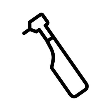 Tek izole edilmiş elektrik meşale simgesinin vektör çizimi