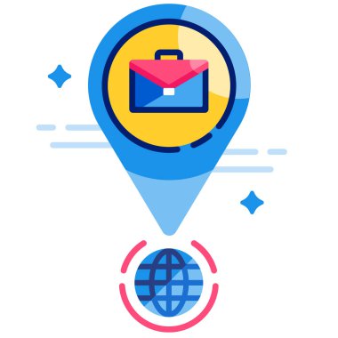 Konum düz simge vektör çizimi