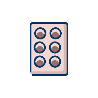 İkili tonda ilaç ikonu. vektör illüstrasyonu 