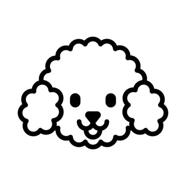 köpek yassı ikon vektör çizimi