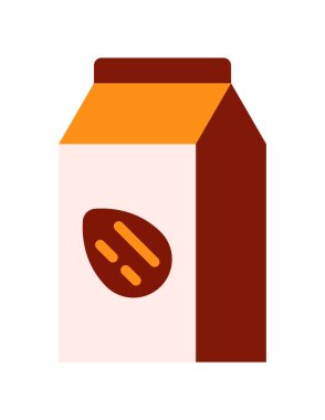 Beyaz arkaplanda izole edilmiş kutu simgesinde meyve suyu.