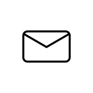 Zarf simgesinin vektör illüstrasyonu