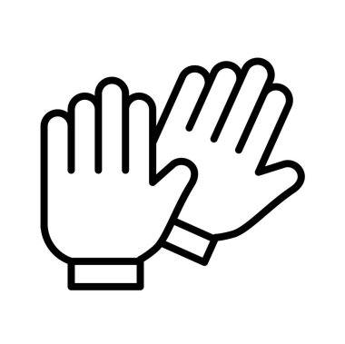 Eldiven simgesi vektör illüstrasyon grafik tasarımı