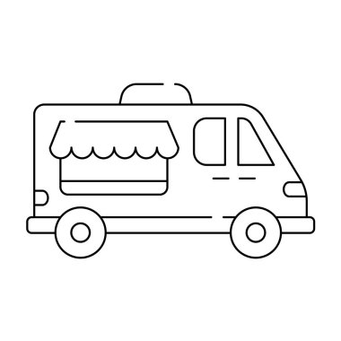 kamyon hattı simgesi, vektör illüstrasyonu
