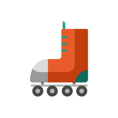 Patenler düz renkli ikon şeklinde kayar. vektör illüstrasyonu