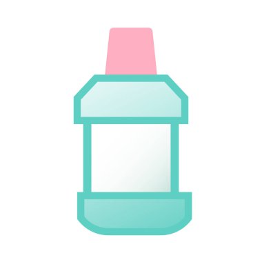 Ağız gargarası düz simge vektör çizimi