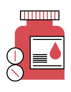 ilaç, simge, vektör illüstrasyonu 