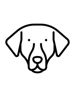 köpek simgesi vektör illüstrasyonu