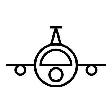 düzlem, simge, vektör illüstrasyonu 