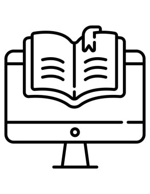 Eğitim ve öğrenme simgesinin vektör illüstrasyonu