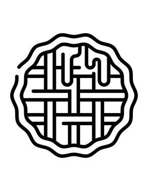 Waffle 'ın vektör çizimi  