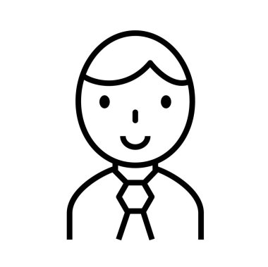 Avatar man simgesi vektör illüstrasyon grafik tasarımı