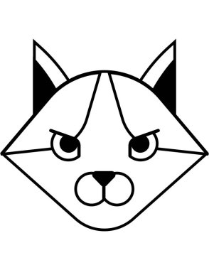 Kedi ağı simgesi. Vektör illüstrasyonu 