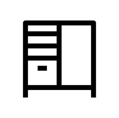 mobilya, simge, vektör illüstrasyonu 