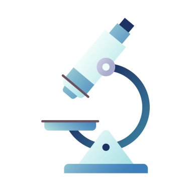 mikroskop, düz simge vektör çizimi