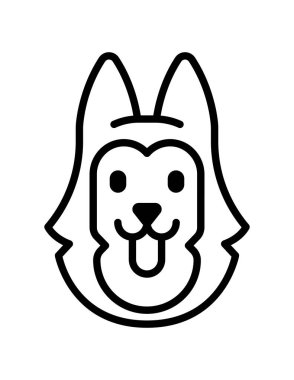 Şirin köpek simgesinin vektör çizimi