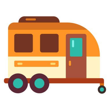 Beyaz arkaplanda bir okul servisi simgesinin vektör çizimi