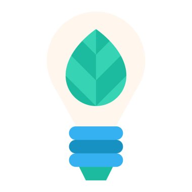 eko kavramı düz ikon vektör çizimi