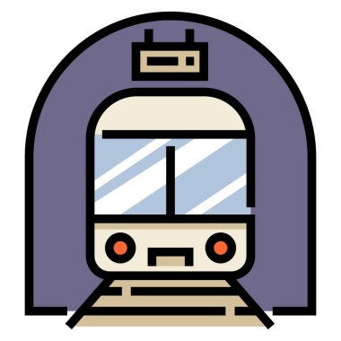 Beyaz arkaplandaki tren simgesi