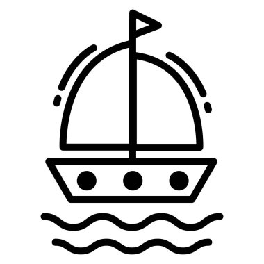 Yat düz vektör simgesi