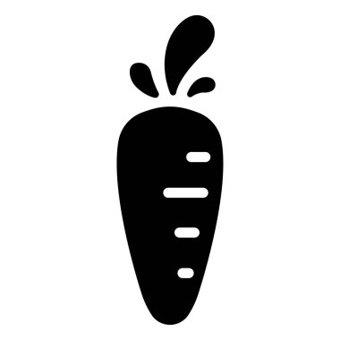 Havuç simgesi vektör illüstrasyonu