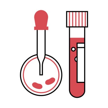 Kan yassı ikon vektör illüstrasyonu