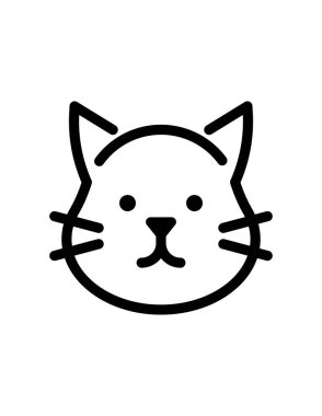 kedi, simge, vektör illüstrasyonu 