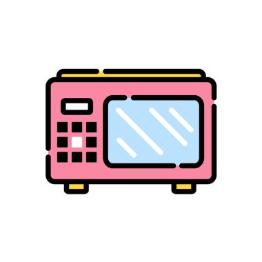 mikrodalga fırın ikonu vektör çizimi 