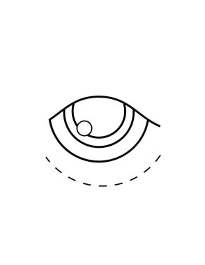 Göz simgesi. vektör illüstrasyonu